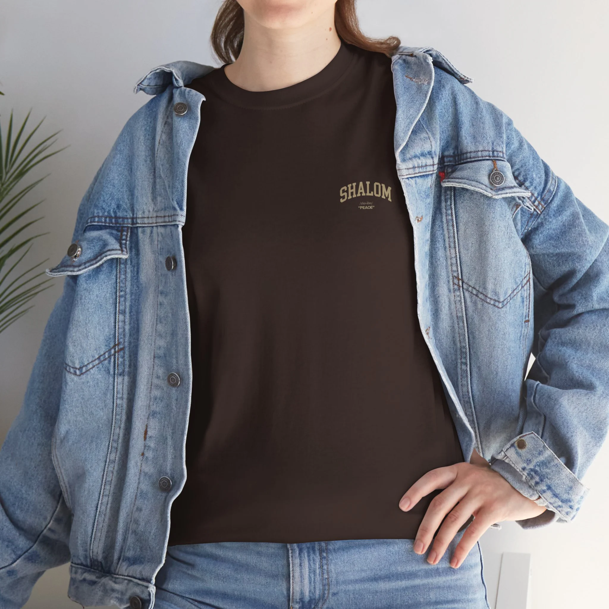 Classic Shalom T‑Shirt — Plain Crewneck Cotton Tee - Image 3