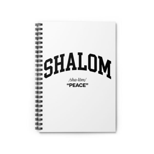 Shalom Spiral Notebook — 'Shalom' Definition Peace Ruled Journal