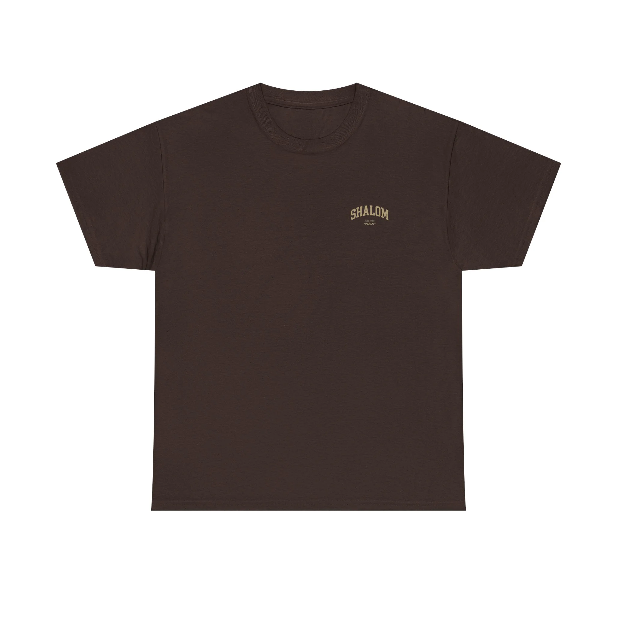Classic Shalom T‑Shirt — Plain Crewneck Cotton Tee