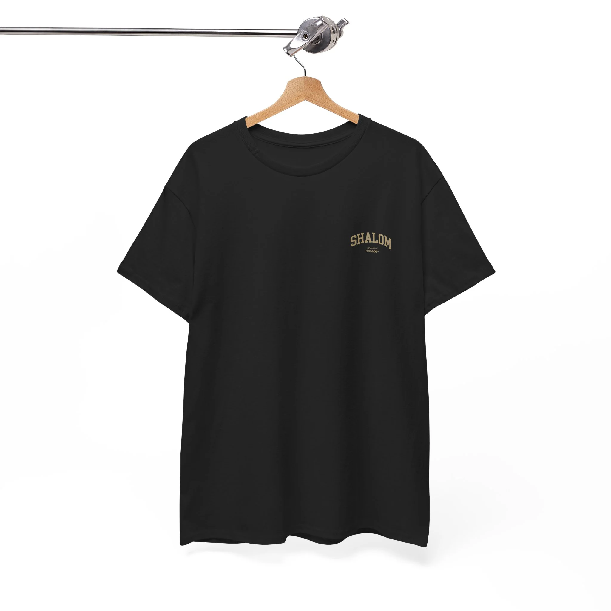 Classic Shalom T‑Shirt — Plain Crewneck Cotton Tee - Image 5