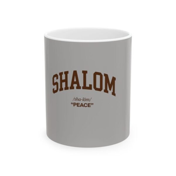 Shalom Ceramic Mug — 'Shalom' Peace Definition Coffee Mug (11oz & 15oz)