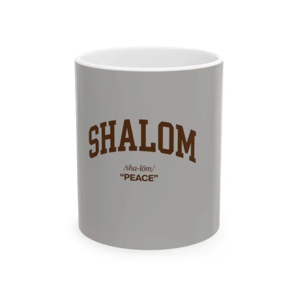 Shalom Ceramic Mug — 'Shalom' Peace Definition Coffee Mug (11oz & 15oz)