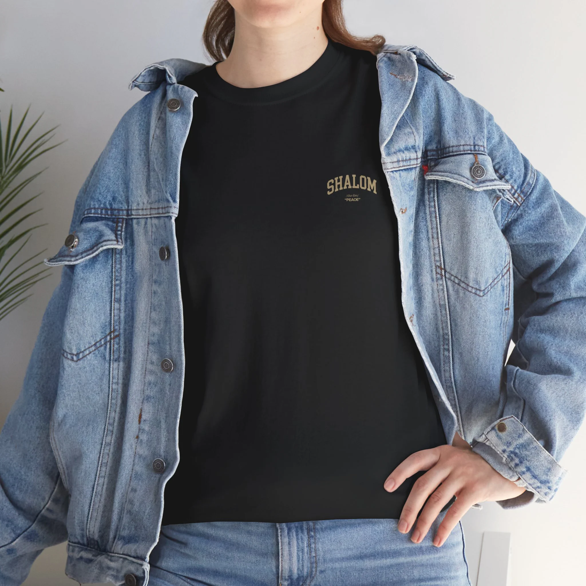 Classic Shalom T‑Shirt — Plain Crewneck Cotton Tee - Image 6