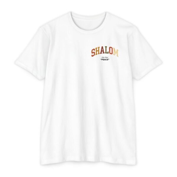 Shalom Peace T-Shirt — Retro Script Jewish Greeting Tee