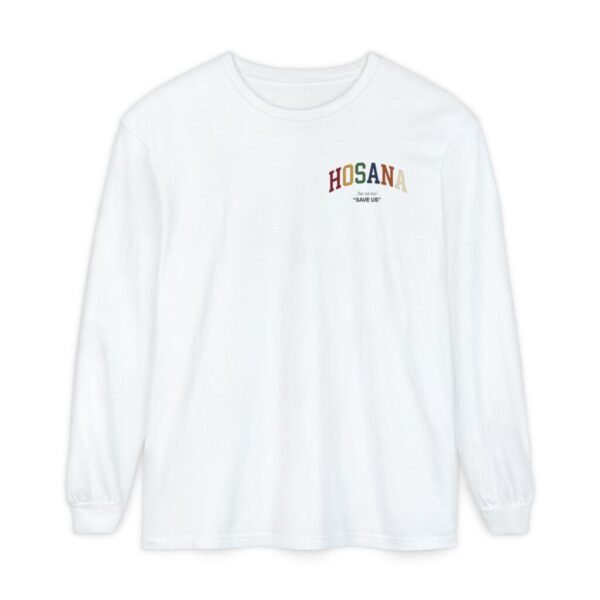 Hosana Long Sleeve T‑Shirt — Vintage Rainbow Chest Logo