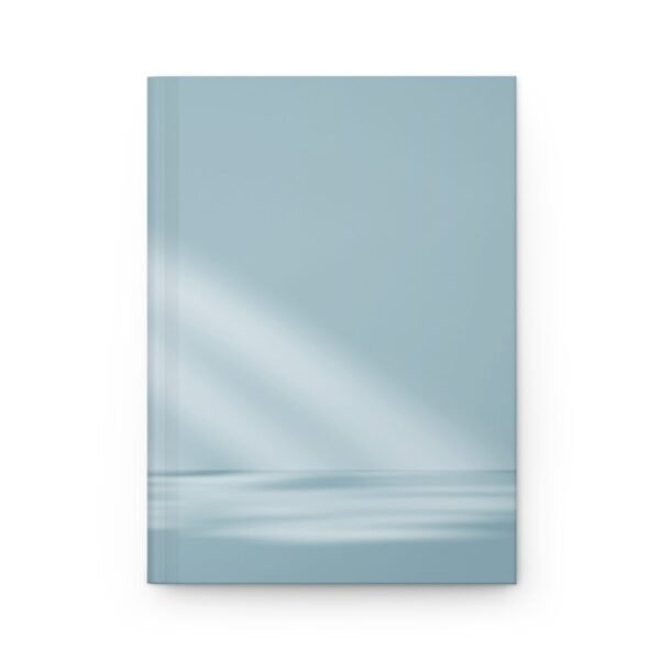 Calm Coastal Hardcover Journal — Matte Blue Ocean Reflection Notebook