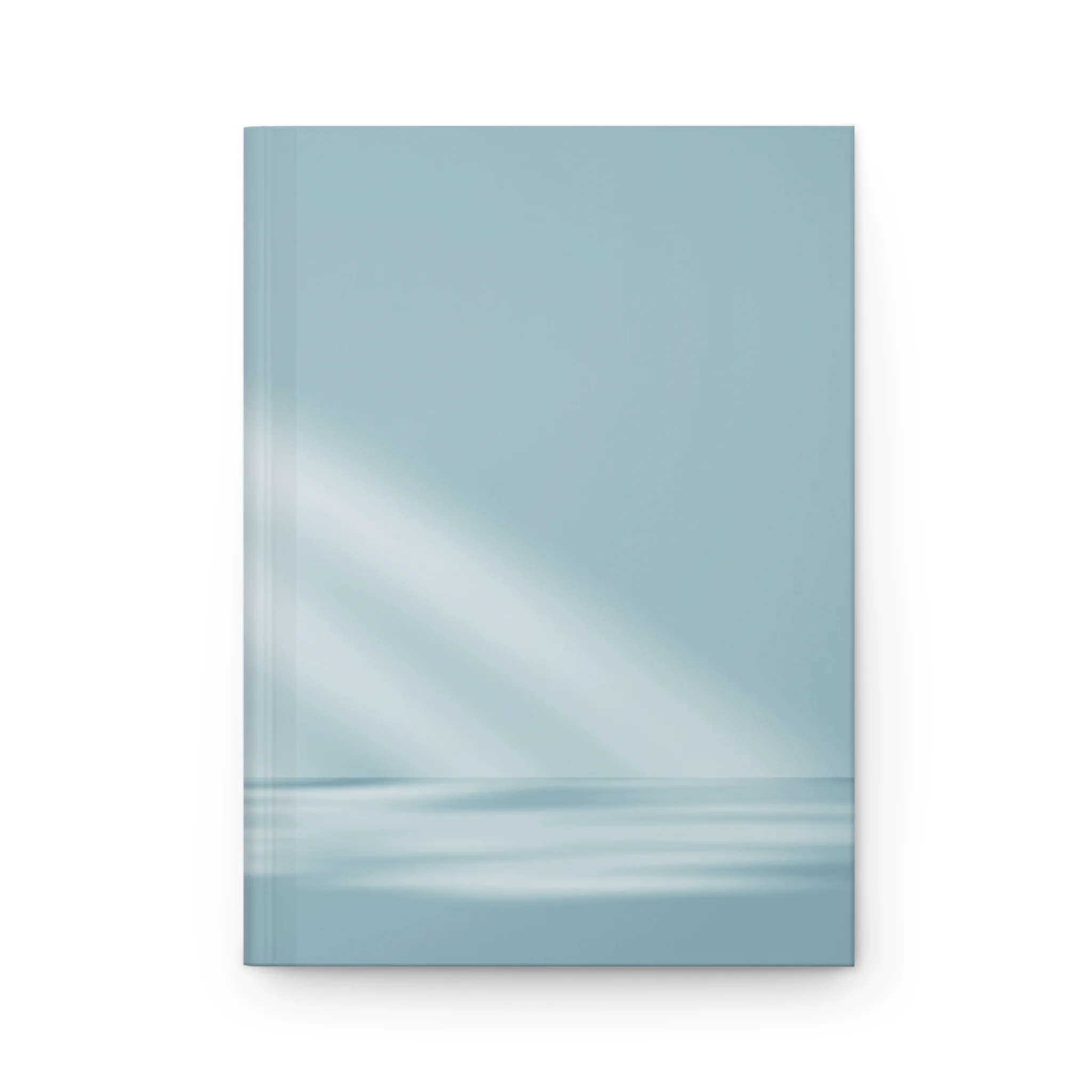 Calm Coastal Hardcover Journal — Matte Blue Ocean Reflection Notebook