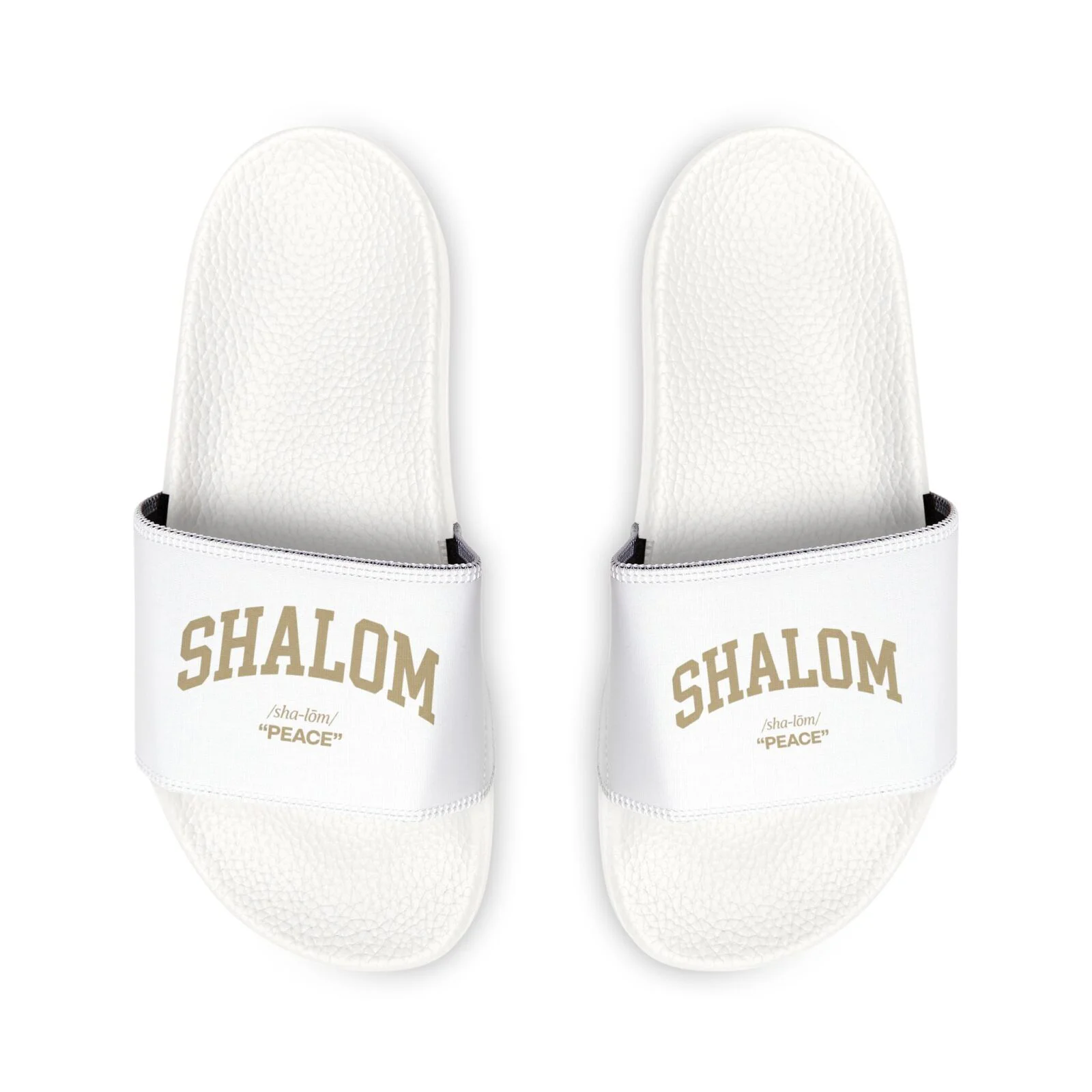 Shalom Men's Slide Sandals — White Removable-Strap Comfort Slides - Image 2