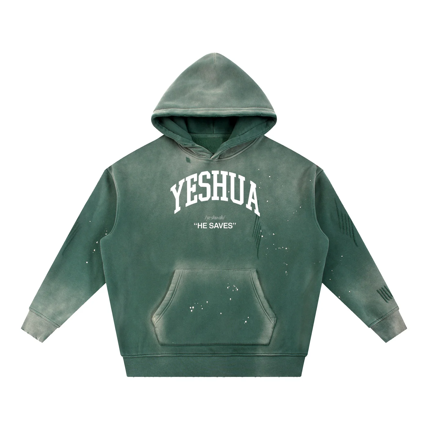 Vintage Washed Frayed Fleece Hoodie - Image 5