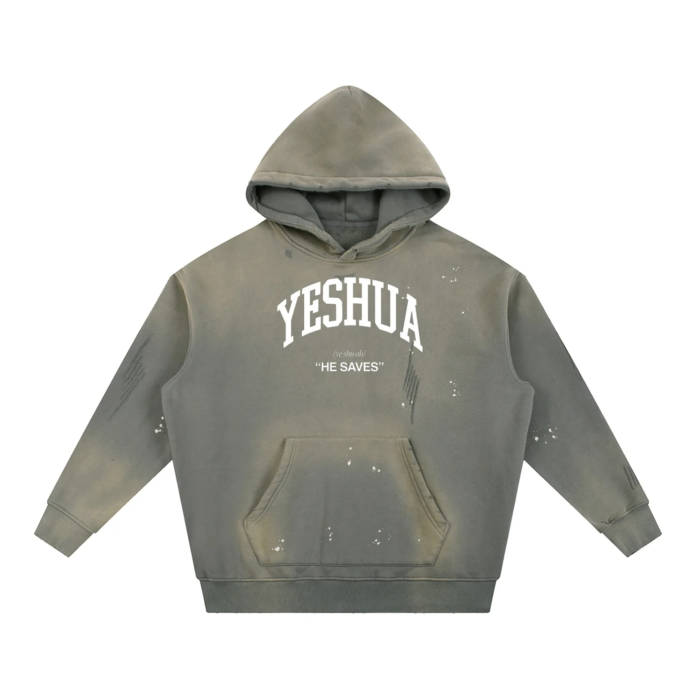 Vintage Washed Frayed Fleece Hoodie - Image 3