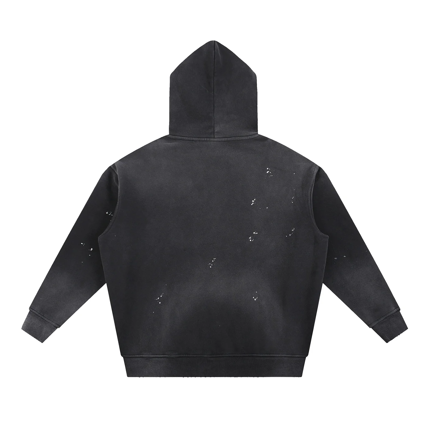 Vintage Washed Frayed Fleece Hoodie - Image 2